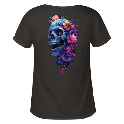Totenkopfs Blüte  - Womens Roll-Up T-Shirt