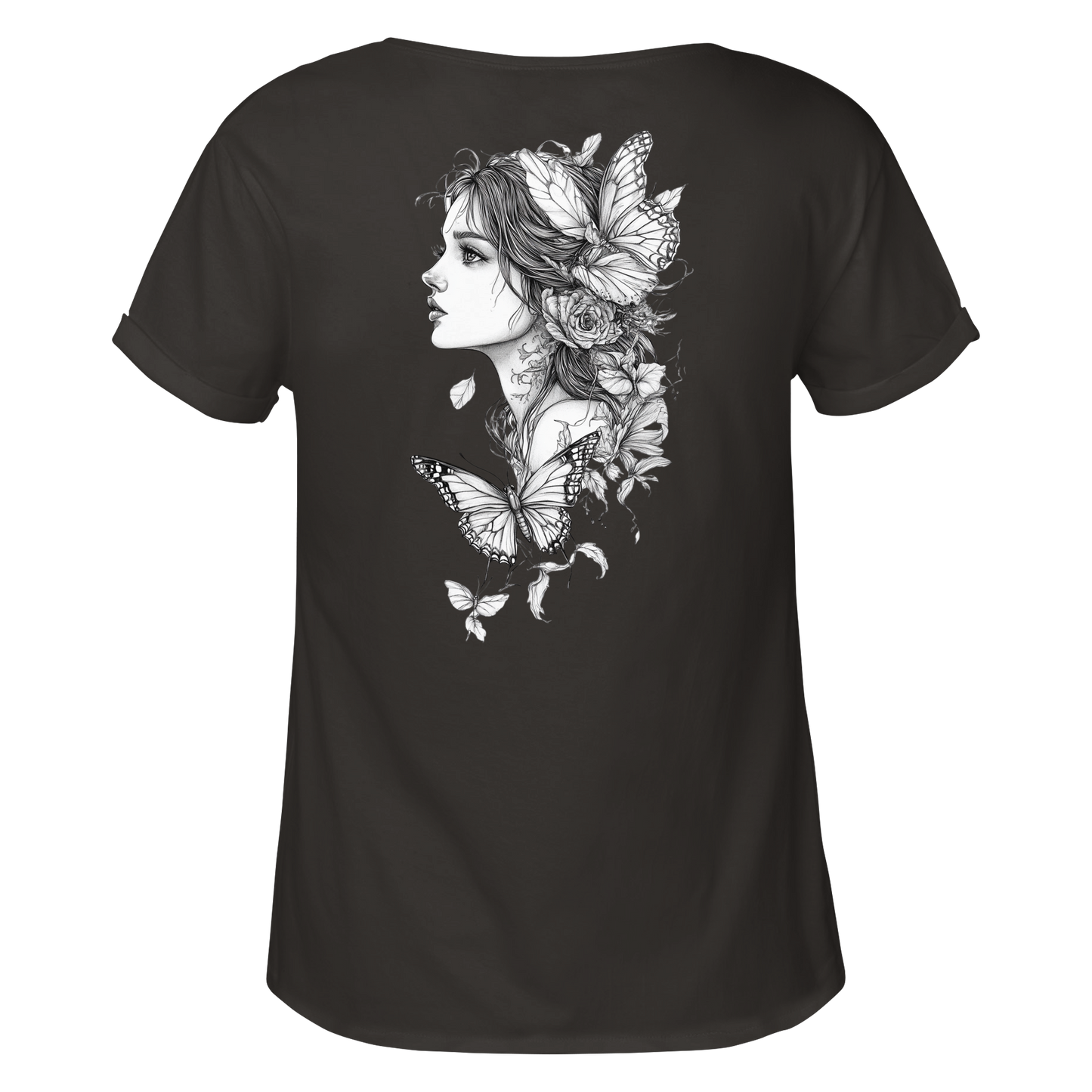 Schmetterlings träume  - Womens Roll-Up T-Shirt