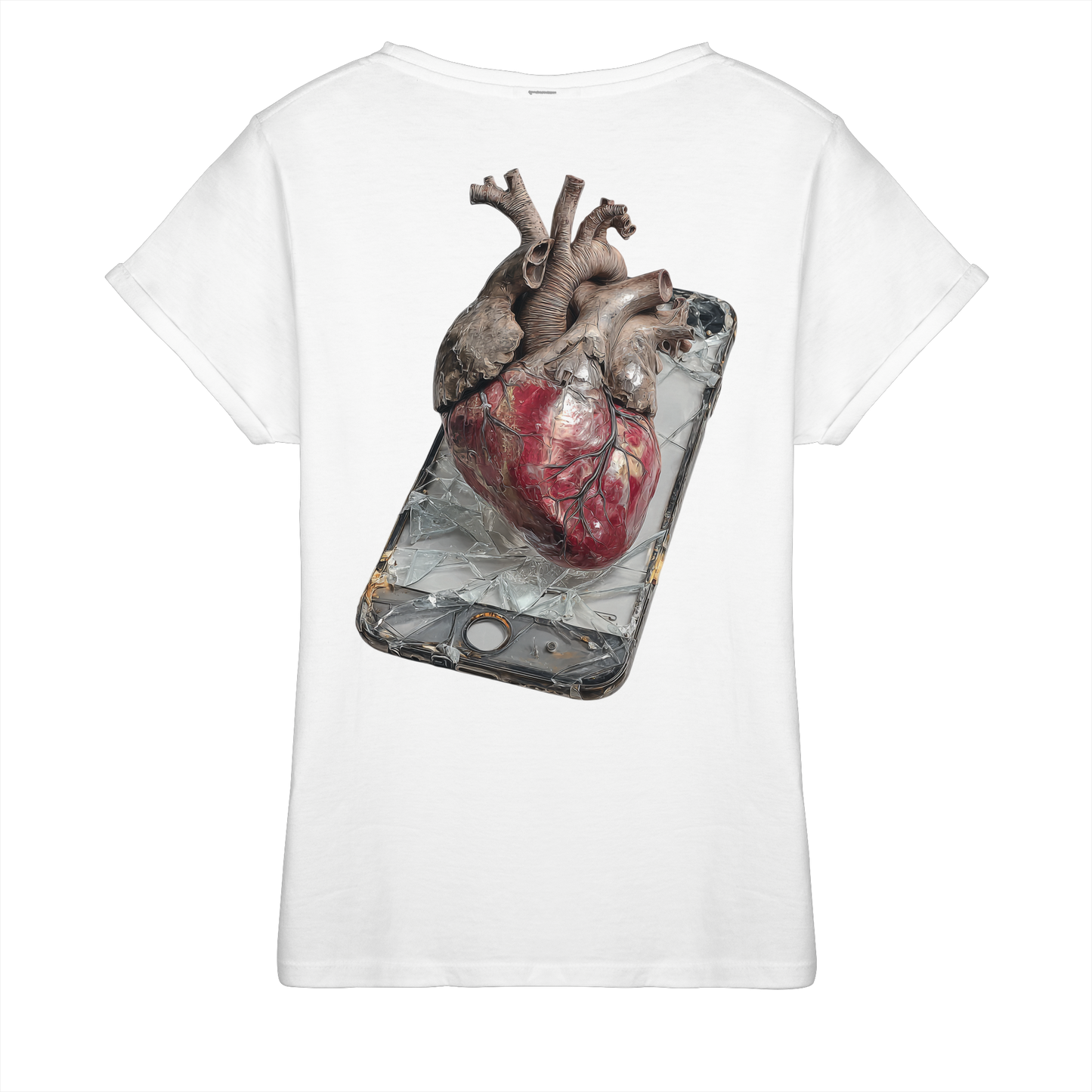 Social Media killed my Love - Womens Roll-Up T-Shirt