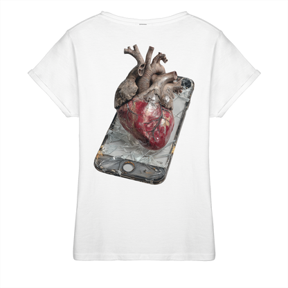 Social Media killed my Love - Womens Roll-Up T-Shirt