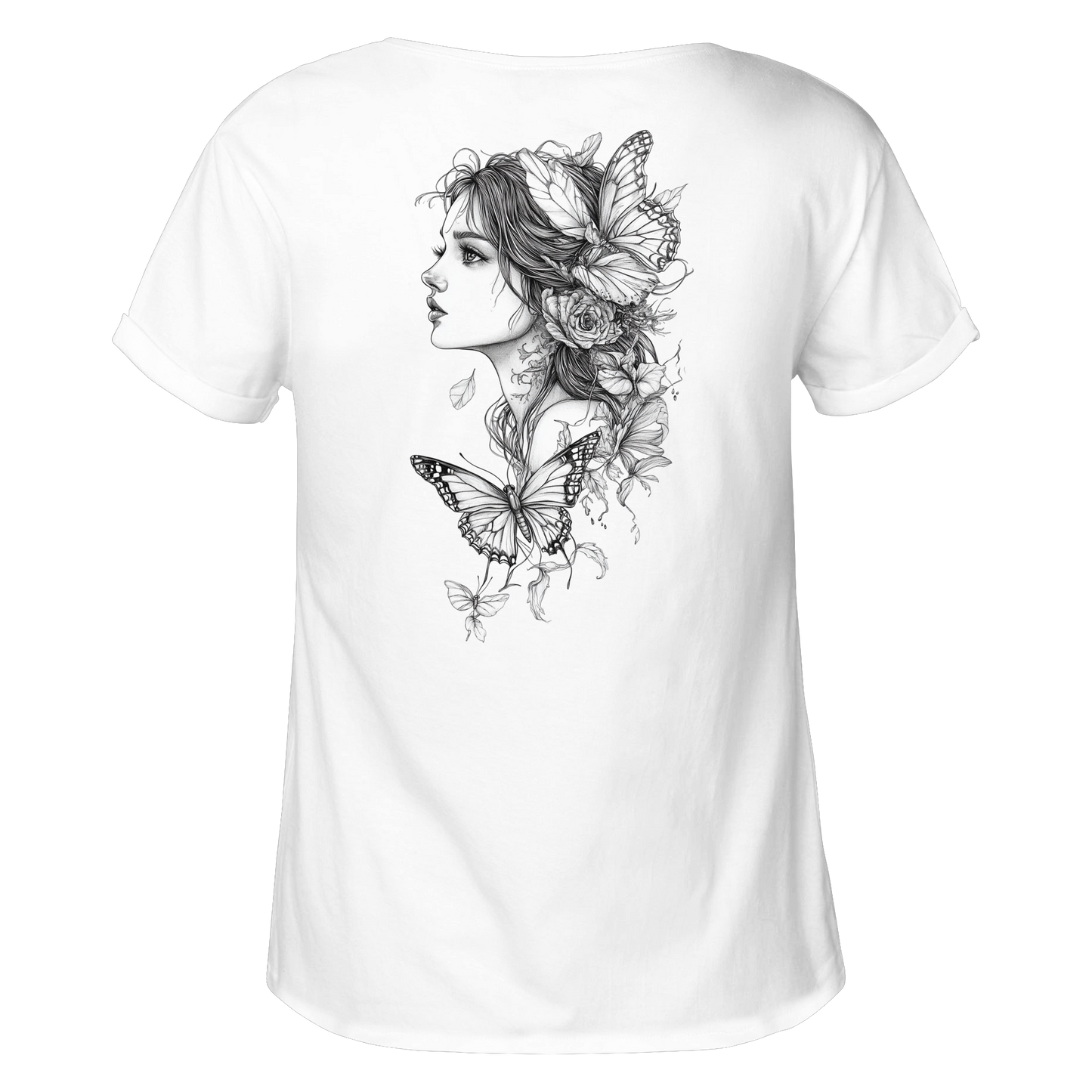 Schmetterlings träume  - Womens Roll-Up T-Shirt
