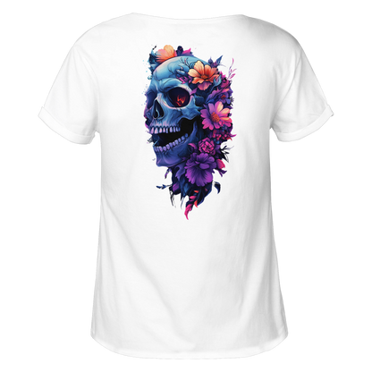 Totenkopfs Blüte  - Womens Roll-Up T-Shirt