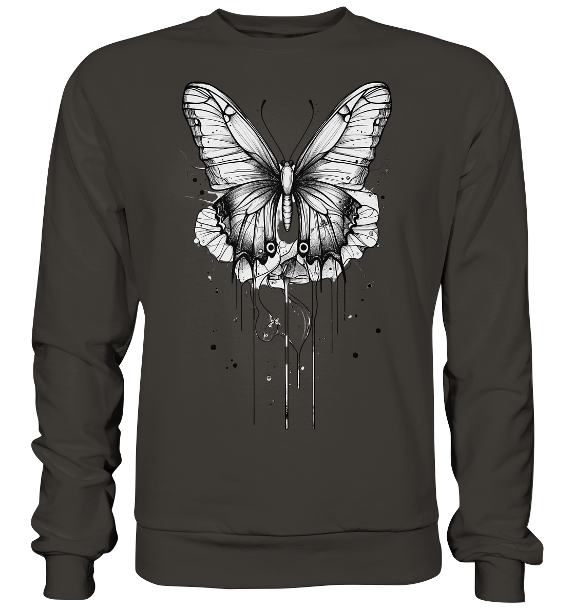 Schmetterlings Träume (nur Vorderseite Druck) - Basic Sweatshirt
