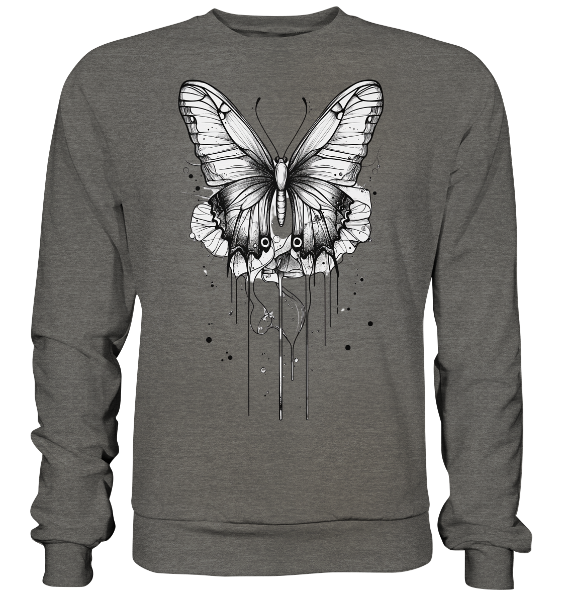 Schmetterlings Träume (nur Vorderseite Druck) - Basic Sweatshirt
