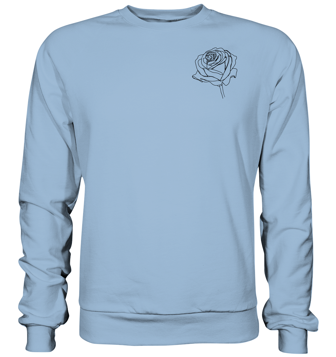 Rosen look, vor-Rückseite, verschiedene Farben - Basic Sweatshirt