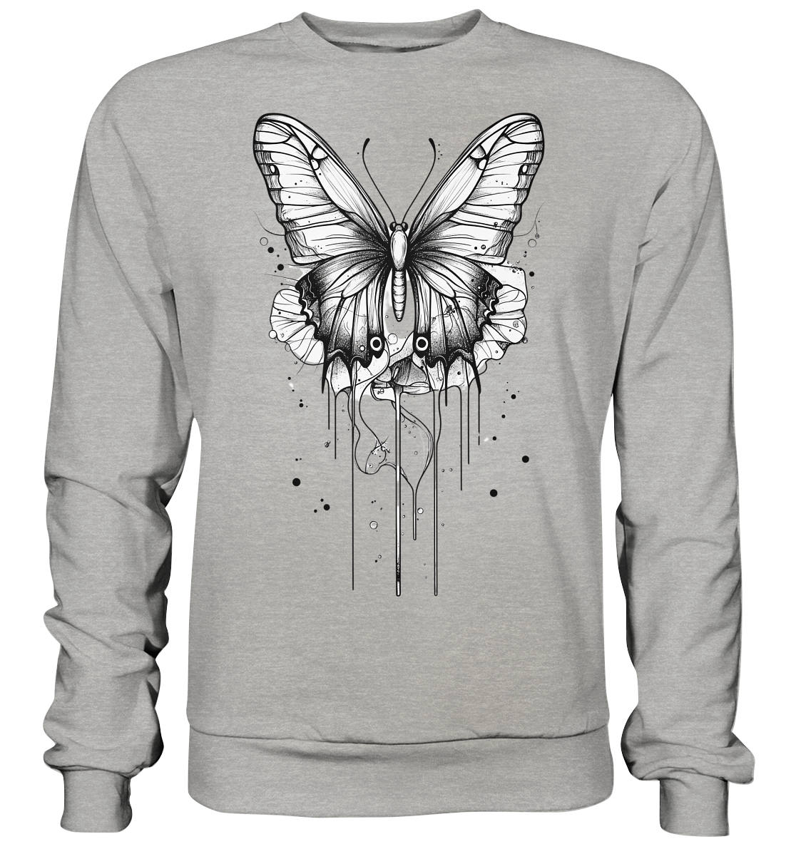 Schmetterlings Träume (nur Vorderseite Druck) - Basic Sweatshirt