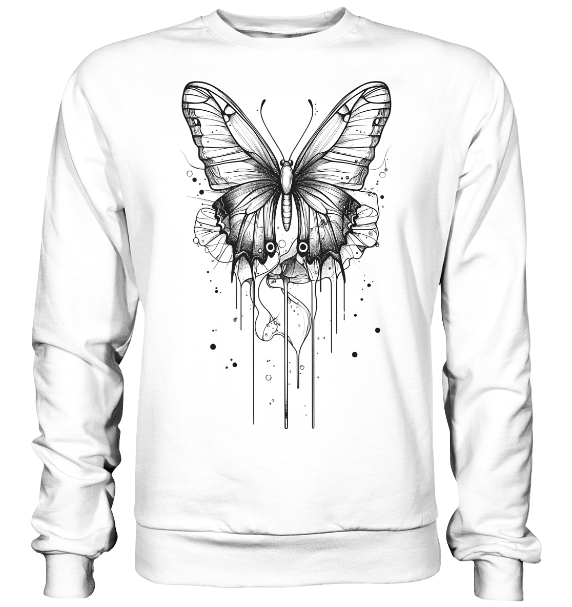 Schmetterlings Träume (nur Vorderseite Druck) - Basic Sweatshirt