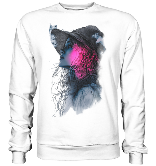 Frau (Vorderseiten Druck) - Basic Sweatshirt