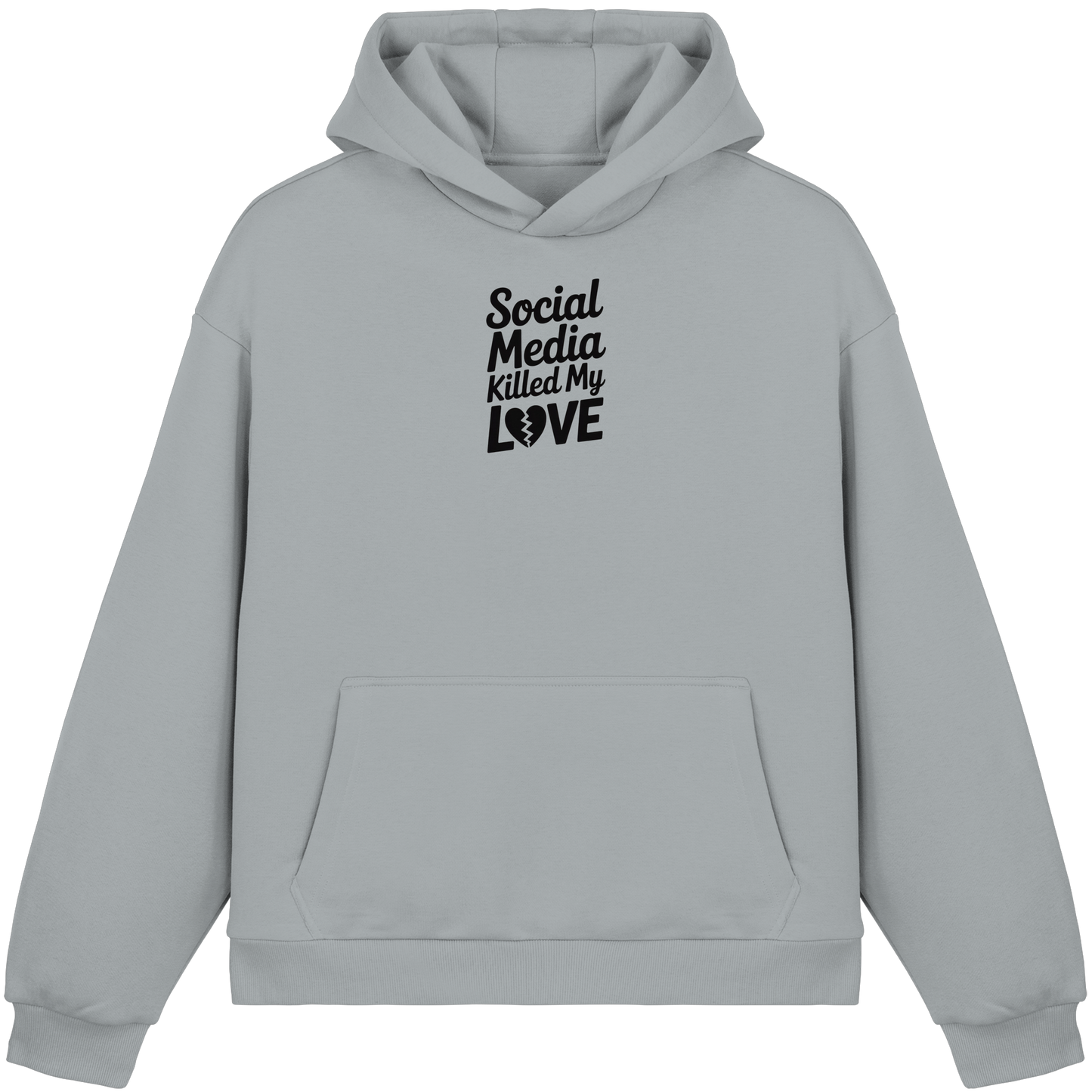 Social Media killed my Love - Fluffy Boxcut Hoodie