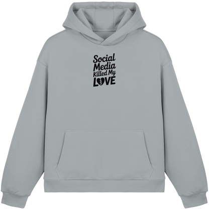 Social Media killed my Love - Fluffy Boxcut Hoodie