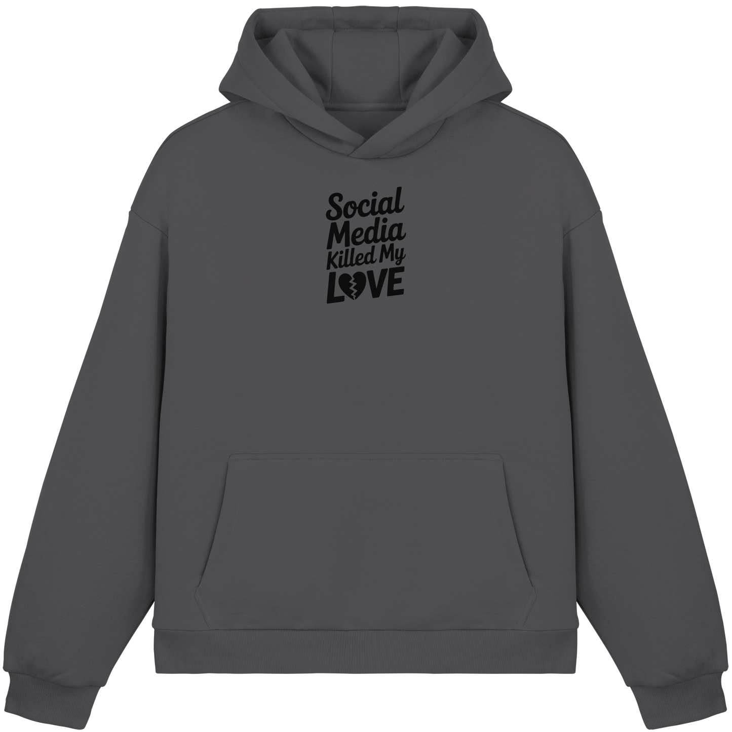 Social Media killed my Love - Fluffy Boxcut Hoodie