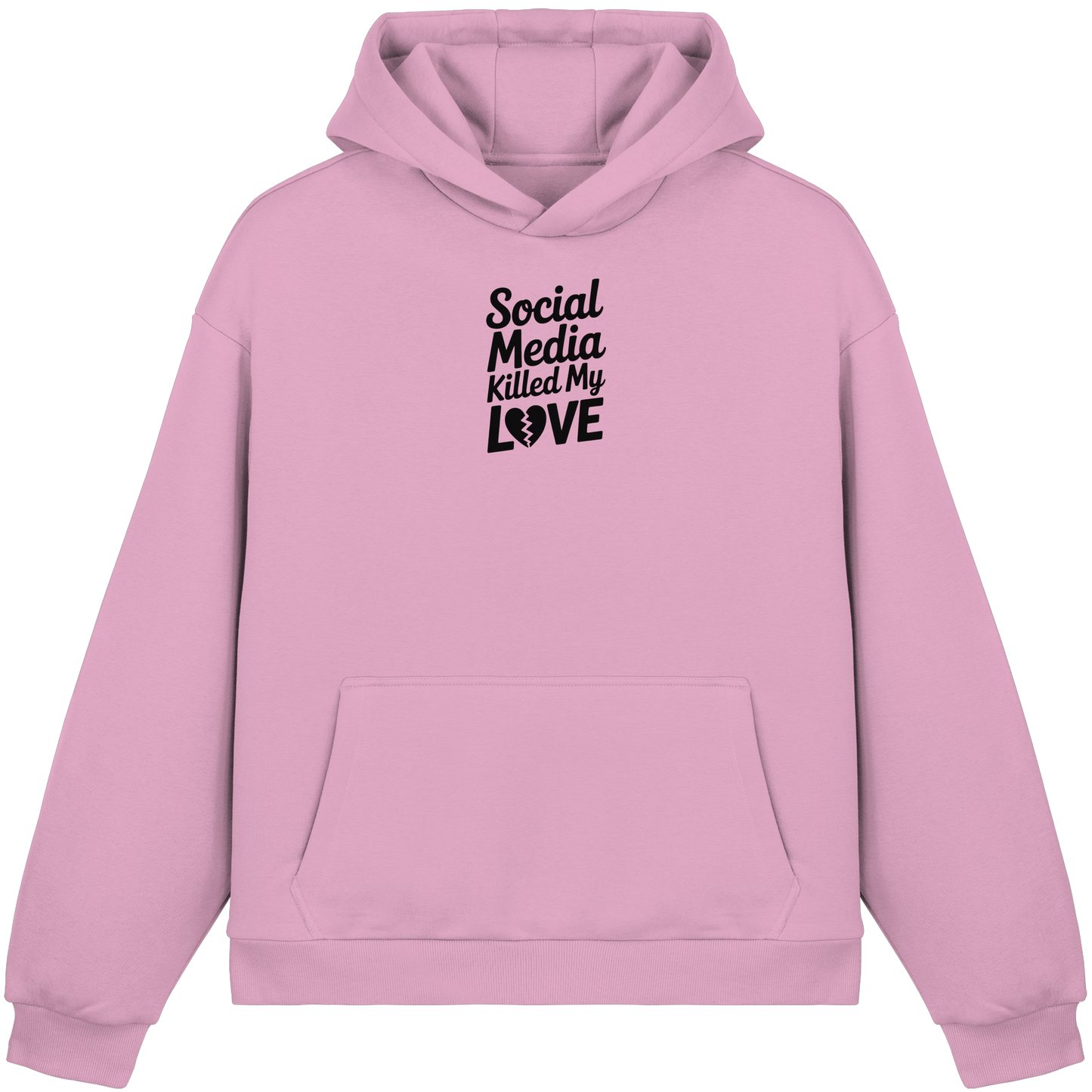 Social Media killed my Love - Fluffy Boxcut Hoodie