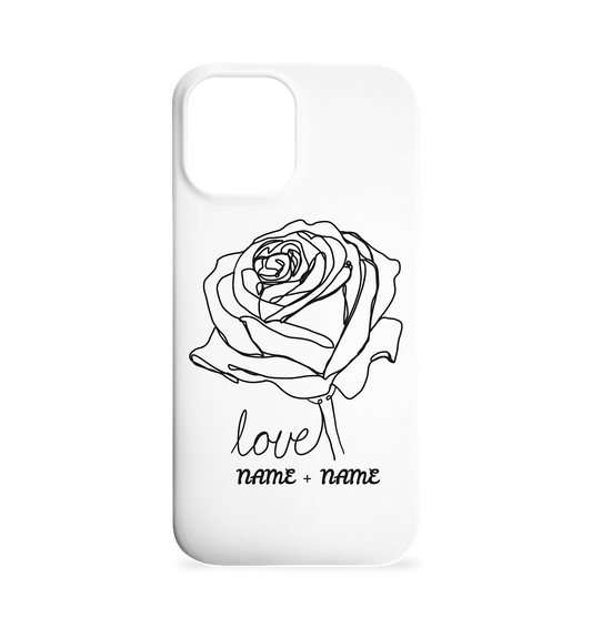 Personalisierbar Handy hüllen Rosenliebe  - Iphone 12 Max Handyhülle
