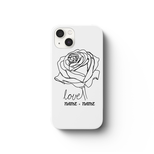 Personalisierbar Handy hüllen Rosenliebe  - iPhone 13 Handyhülle