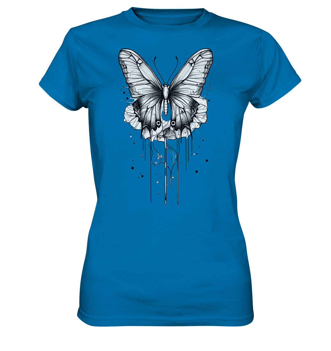 Schmetterlings Träume (nur Vorderseite Druck) - Ladies Premium Shirt