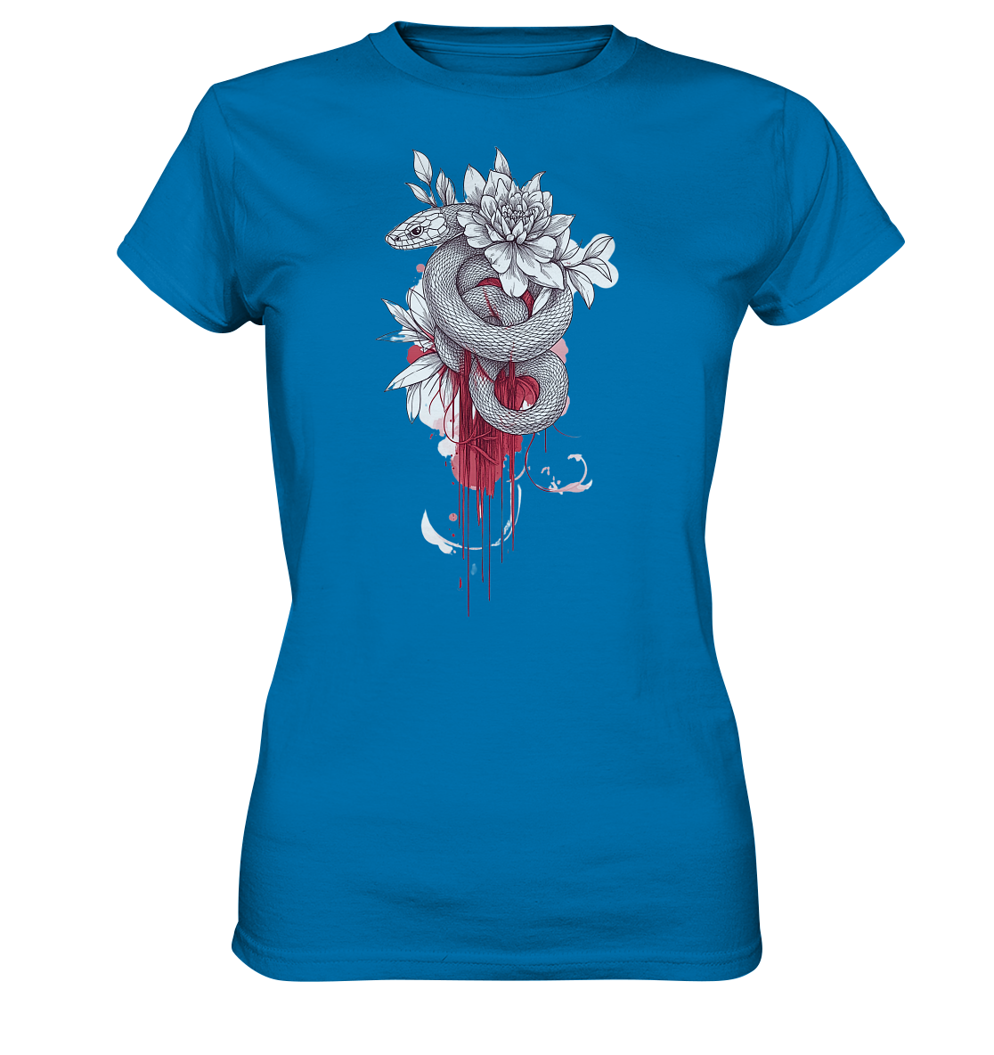 Schlange nur Vorderseiten Druck - Ladies Premium Shirt