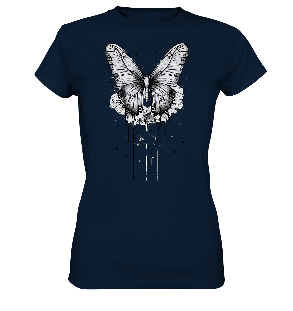 Schmetterlings Träume (nur Vorderseite Druck) - Ladies Premium Shirt