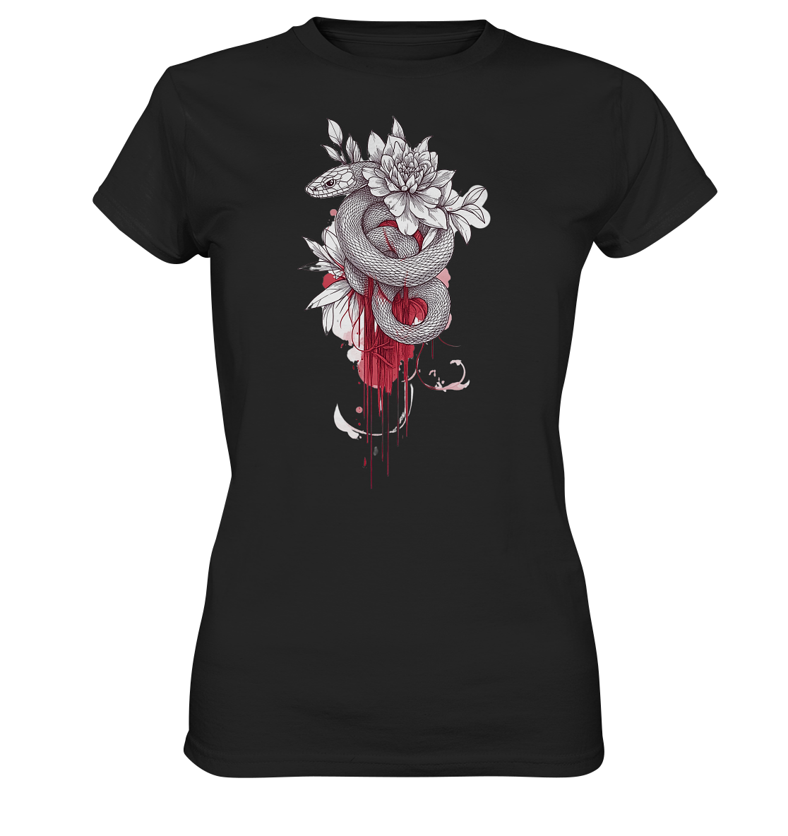 Schlange nur Vorderseiten Druck - Ladies Premium Shirt