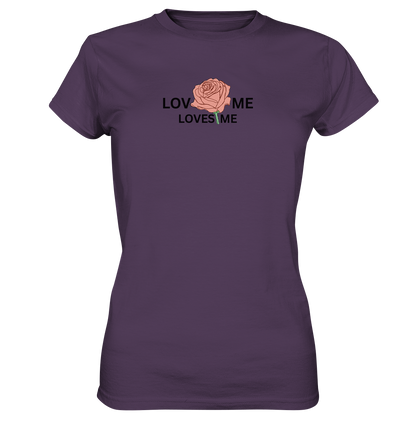 LOVES ME (Rote Rose) - Ladies Premium Shirt