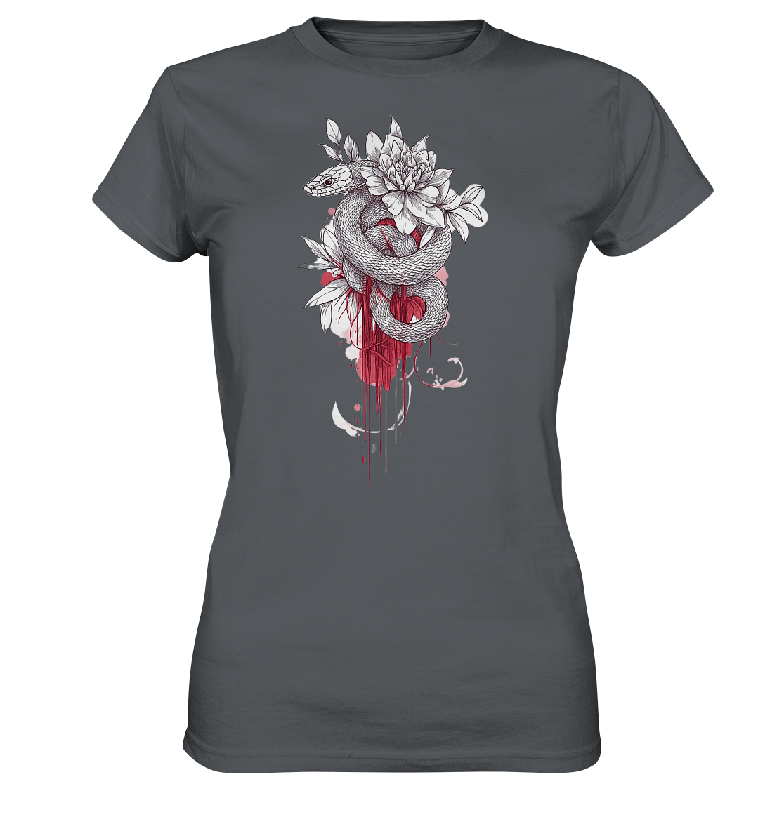 Schlange nur Vorderseiten Druck - Ladies Premium Shirt