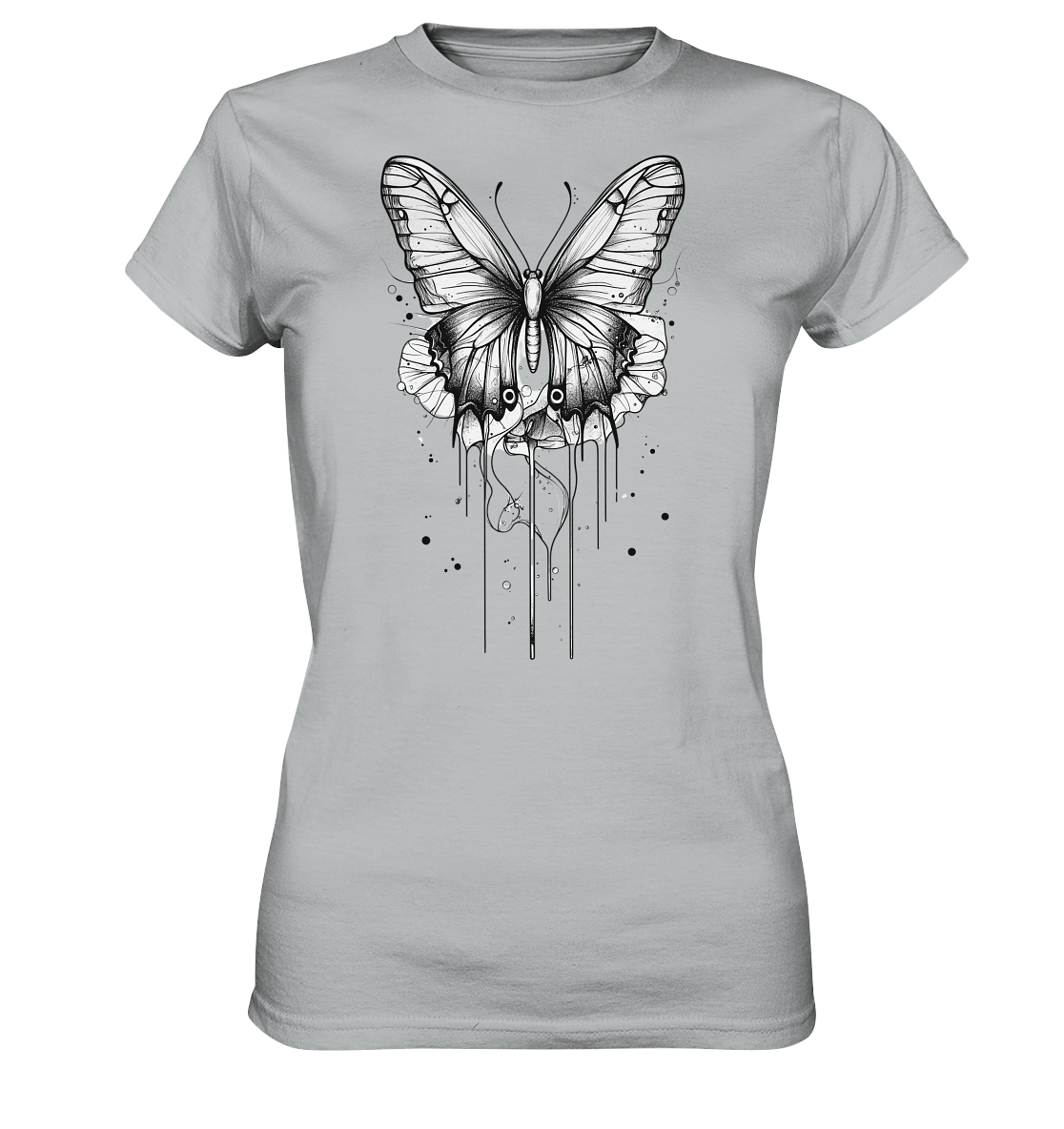 Schmetterlings Träume (nur Vorderseite Druck) - Ladies Premium Shirt