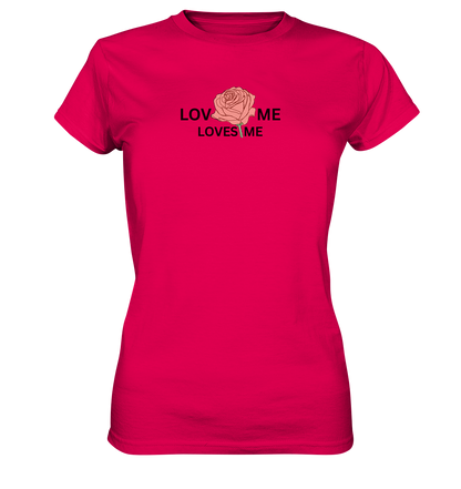LOVES ME (Rote Rose) - Ladies Premium Shirt