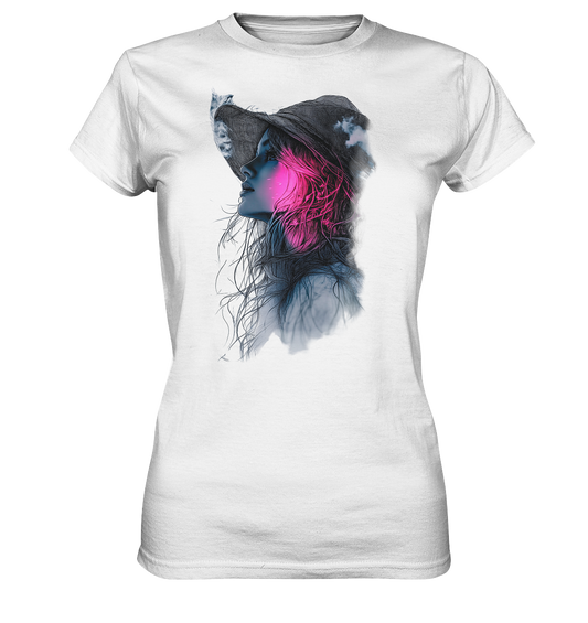 Frau (Vorderseiten Druck) - Ladies Premium Shirt