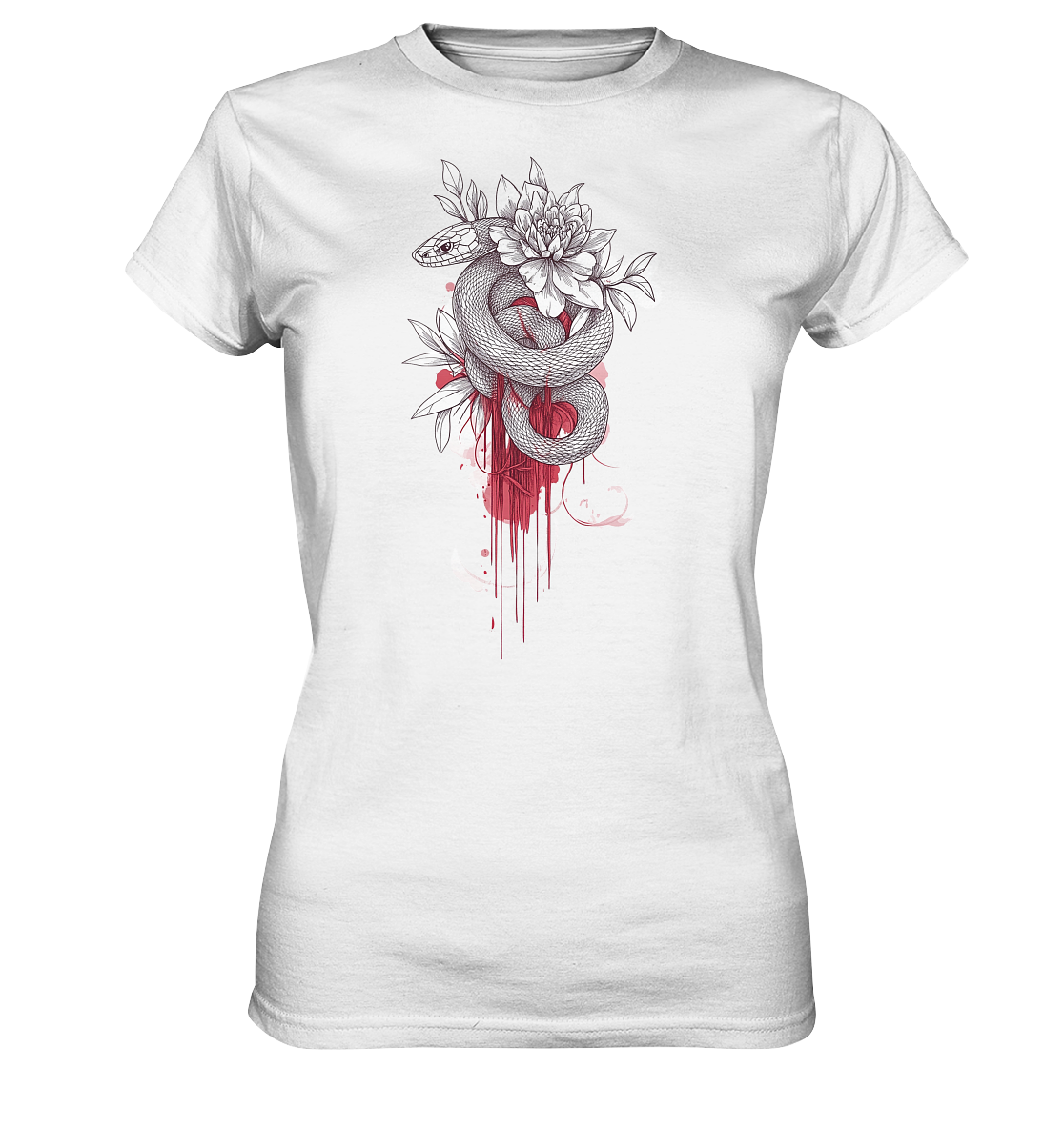 Schlange nur Vorderseiten Druck - Ladies Premium Shirt