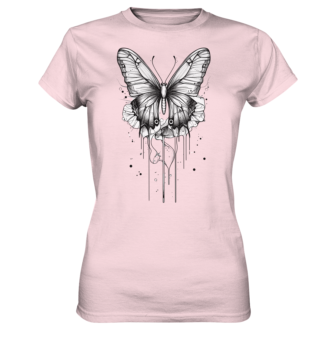 Schmetterlings Träume (nur Vorderseite Druck) - Ladies Premium Shirt