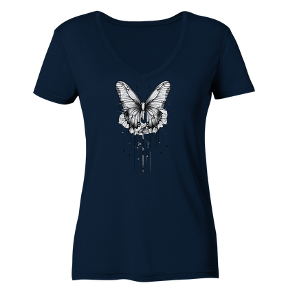 Schmetterlings träume  - Ladies V-Neck Shirt