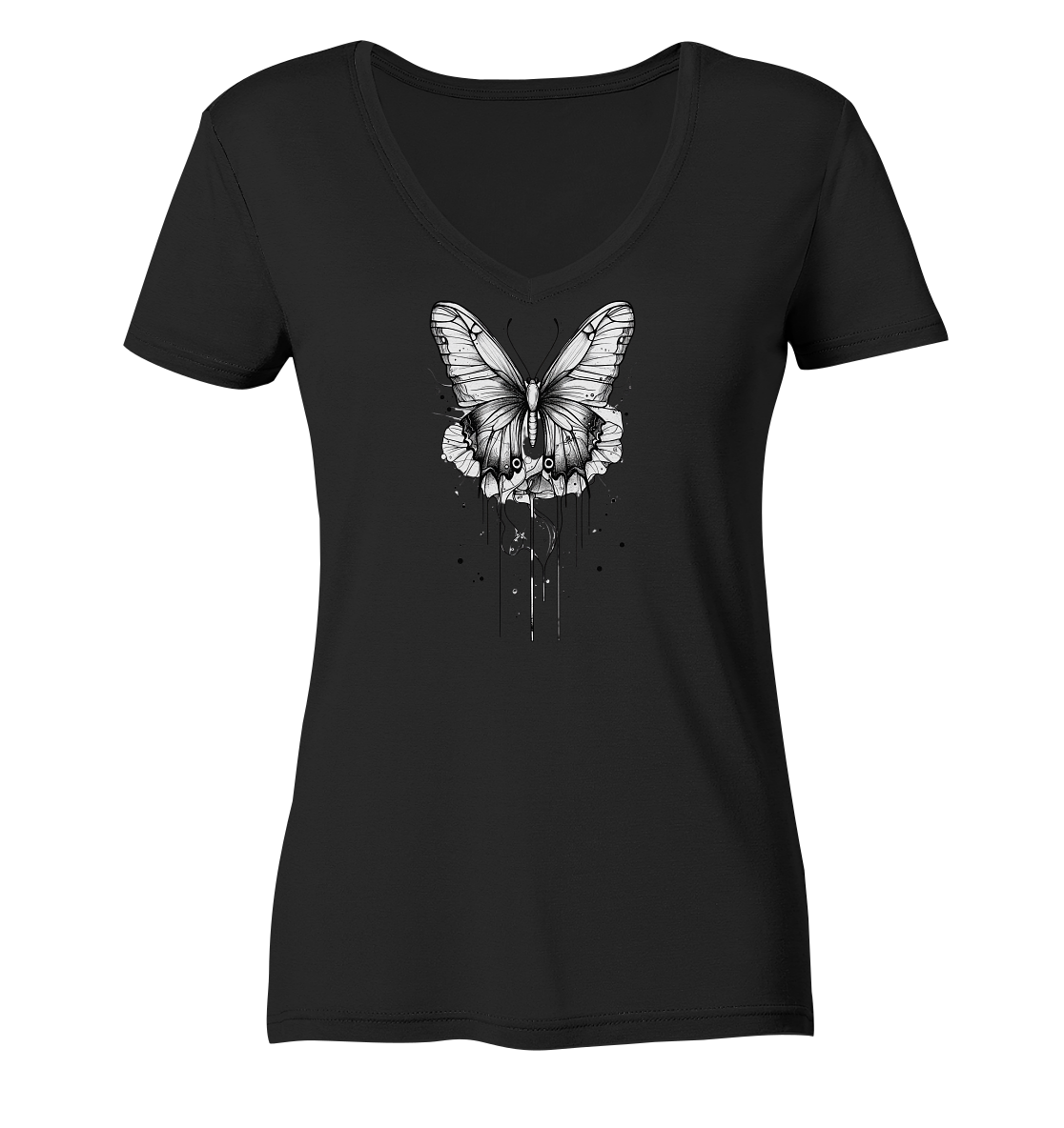 Schmetterlings träume  - Ladies V-Neck Shirt