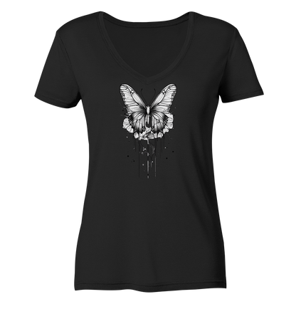 Schmetterlings träume  - Ladies V-Neck Shirt
