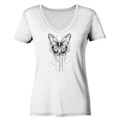 Schmetterlings träume  - Ladies V-Neck Shirt