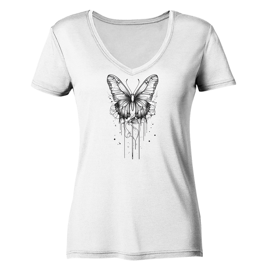 Schmetterlings träume  - Ladies V-Neck Shirt