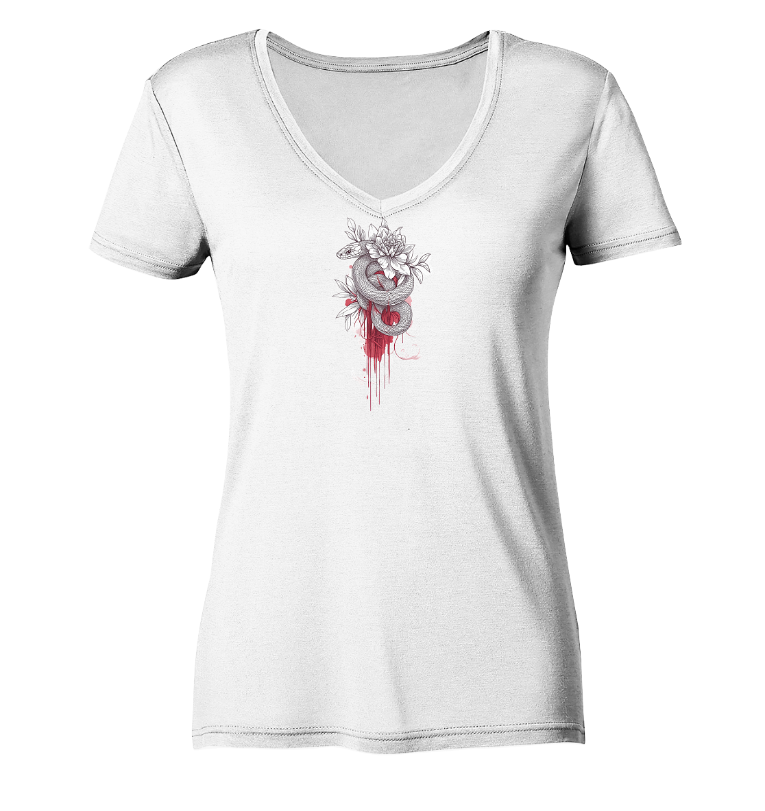 Schlangenblüte - Ladies V-Neck Shirt