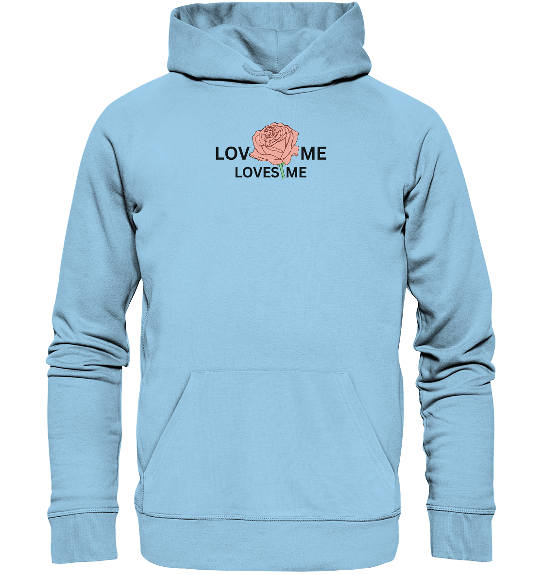 LOVES ME (Rote Rose) - Organic Basic Hoodie