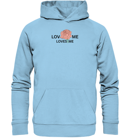 LOVES ME (Rote Rose) - Organic Basic Hoodie