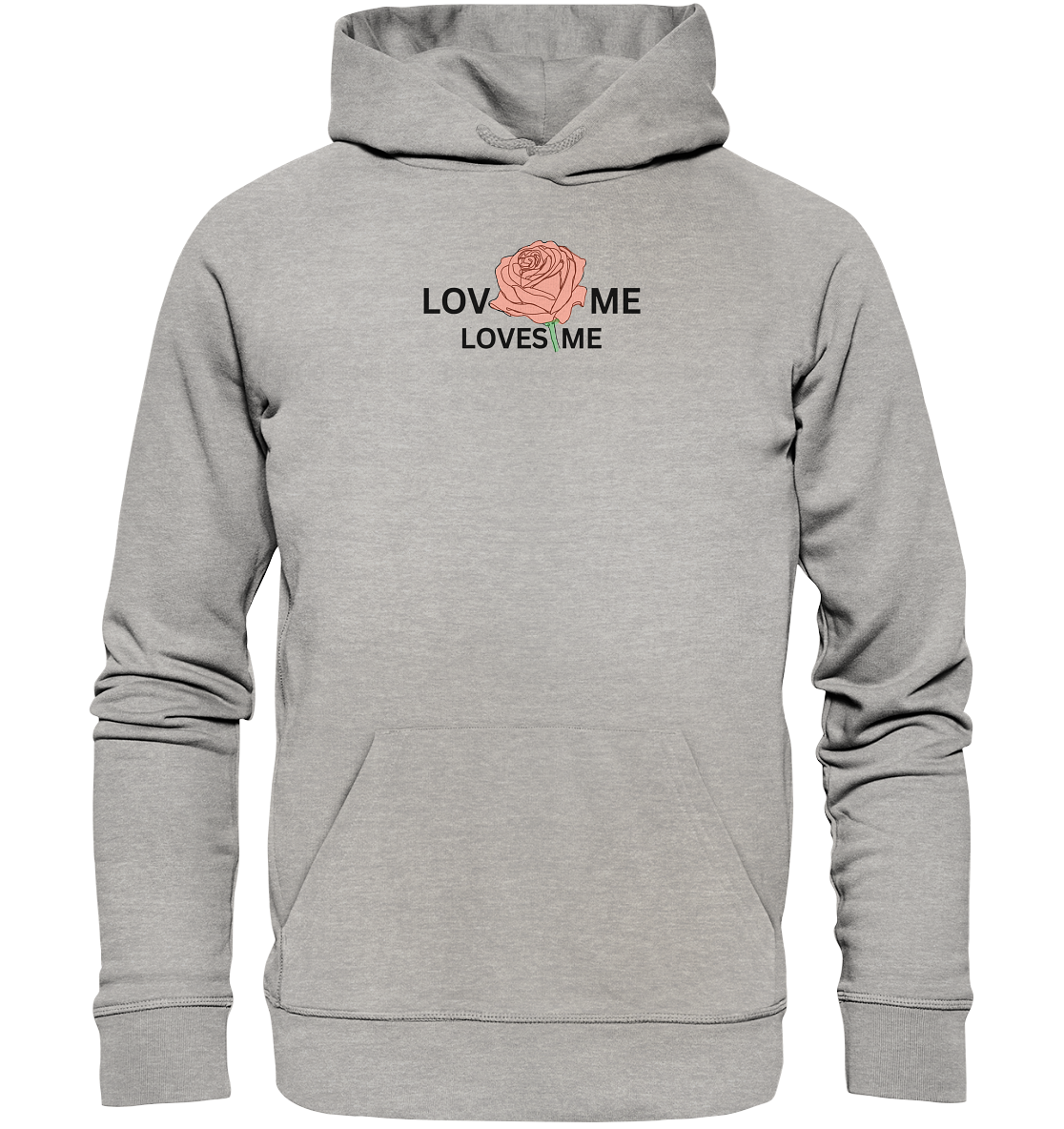 LOVES ME (Rote Rose) - Organic Basic Hoodie
