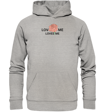 LOVES ME (Rote Rose) - Organic Basic Hoodie