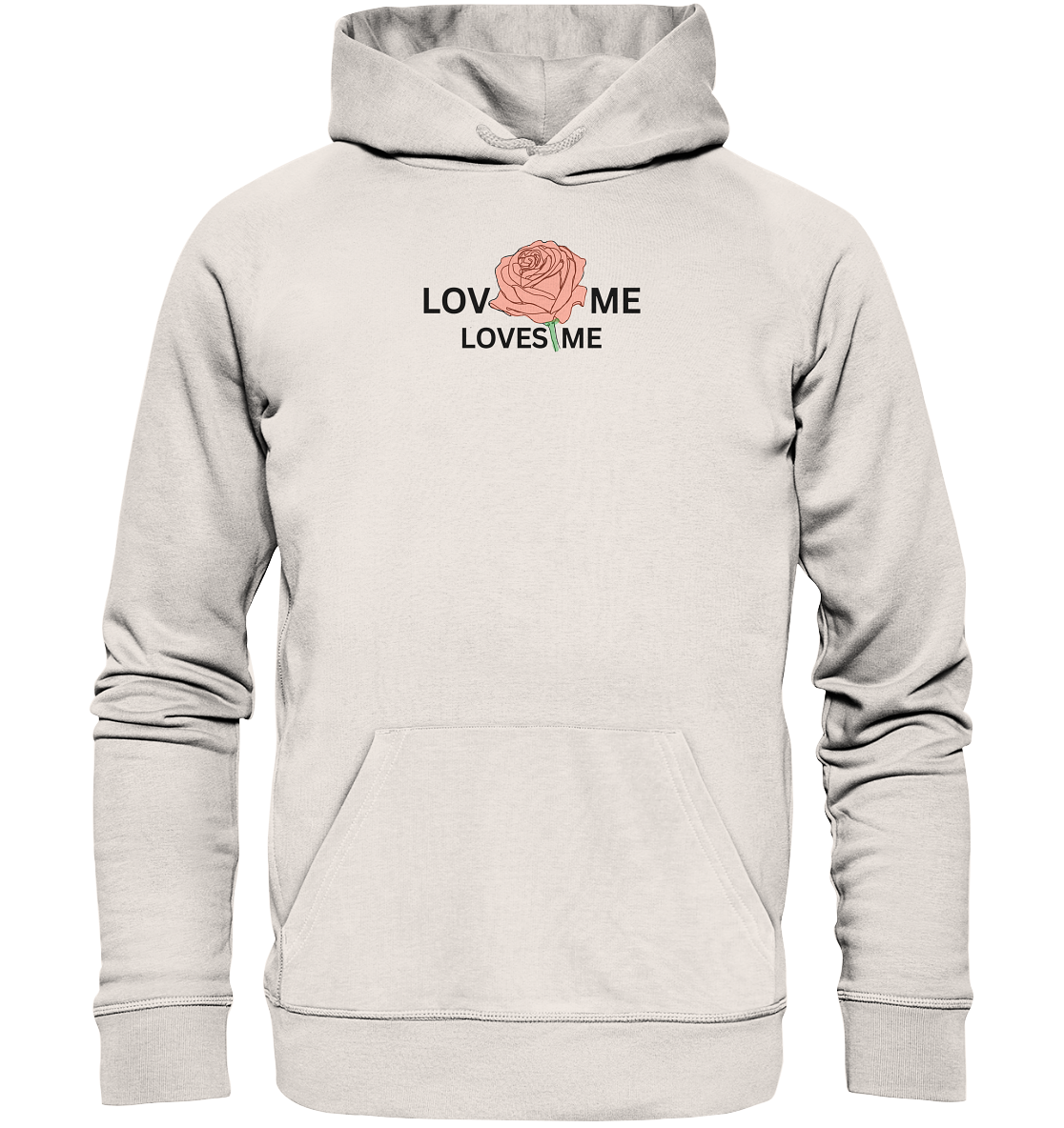 LOVES ME (Rote Rose) - Organic Basic Hoodie