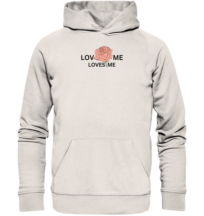 LOVES ME (Rote Rose) - Organic Basic Hoodie