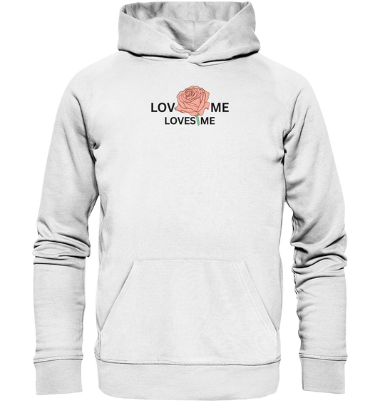 LOVES ME (Rote Rose) - Organic Basic Hoodie
