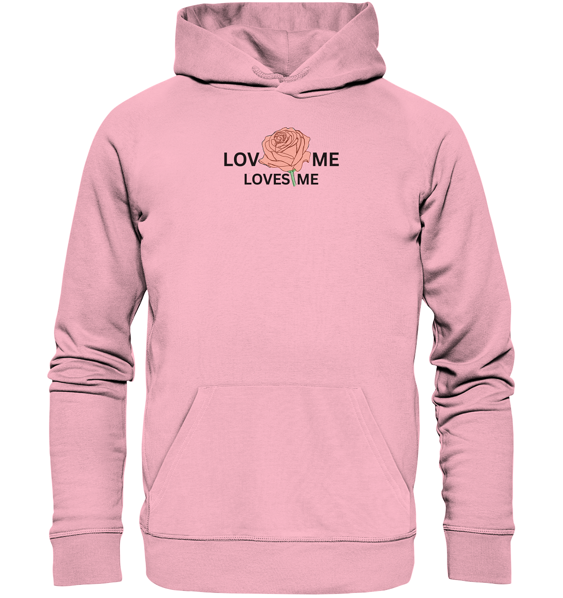 LOVES ME (Rote Rose) - Organic Basic Hoodie