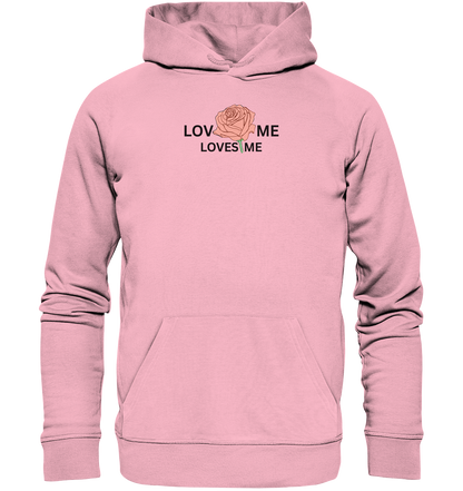 LOVES ME (Rote Rose) - Organic Basic Hoodie