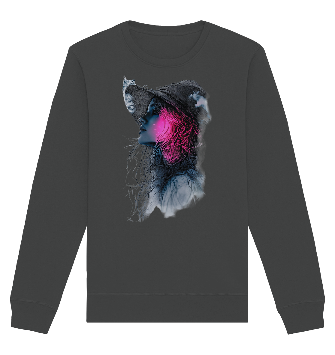 Frau (Vorderseiten Druck) - Organic Basic Unisex Sweatshirt