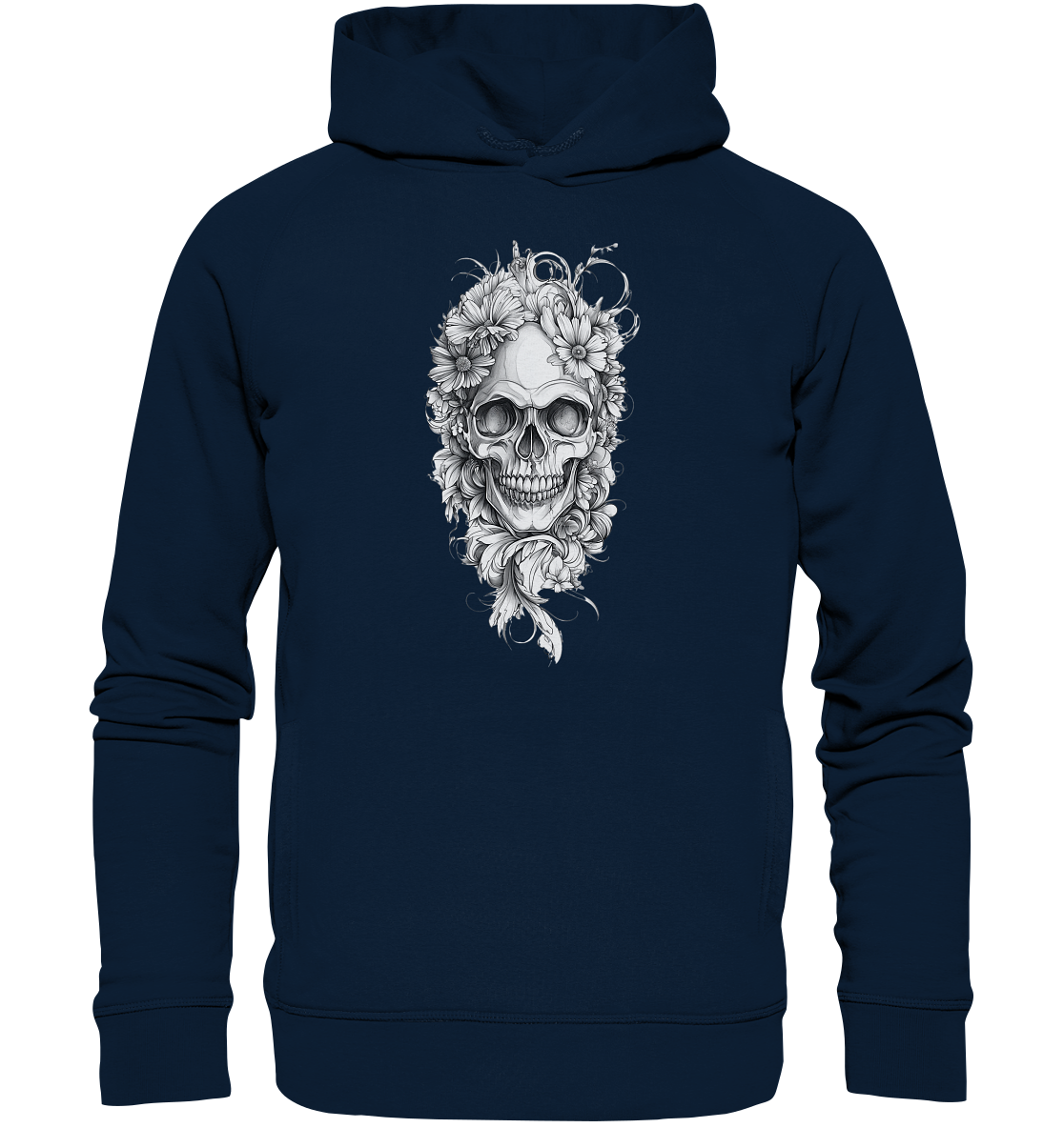 Totenkopfs Blüte  - Organic Fashion Hoodie
