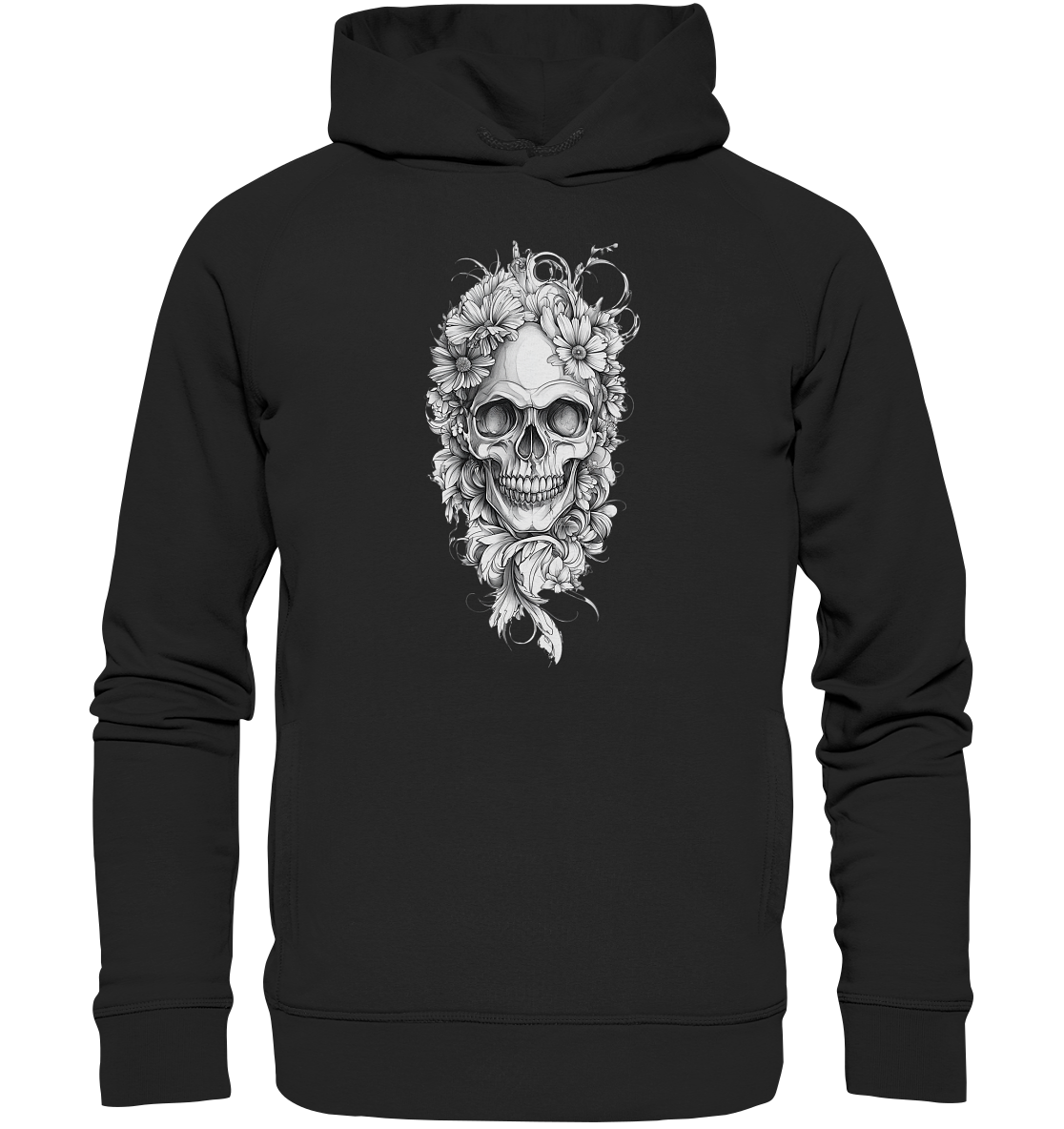 Totenkopfs Blüte  - Organic Fashion Hoodie