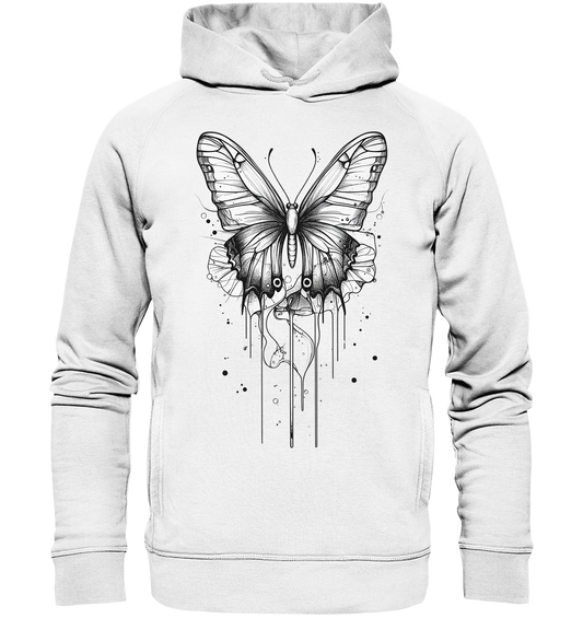 Schmetterlings Träume (nur Vorderseite Druck) - Organic Fashion Hoodie