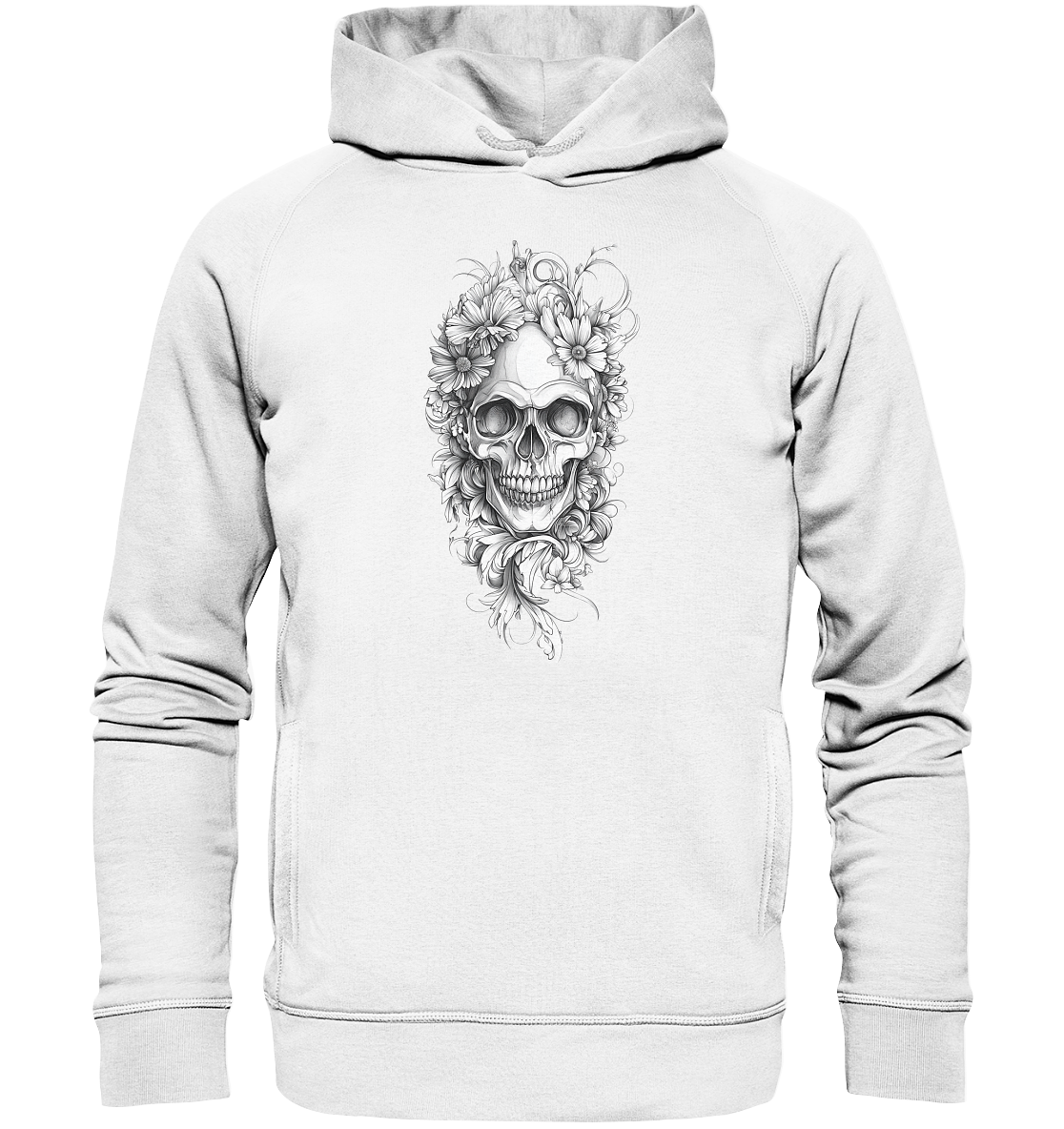 Totenkopfs Blüte  - Organic Fashion Hoodie