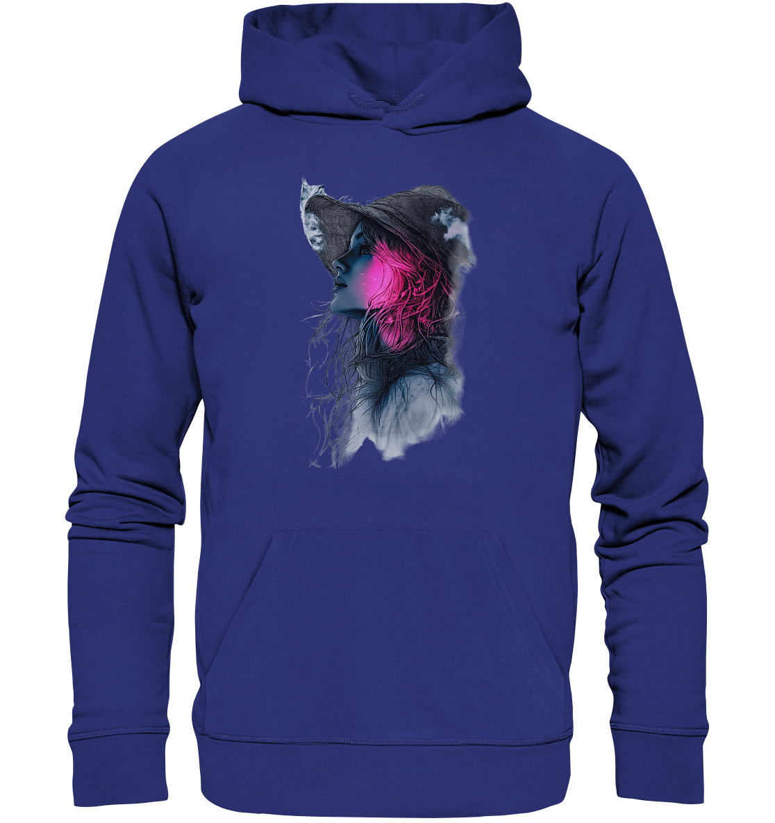 Frau (Vorderseiten Druck) - Organic Hoodie